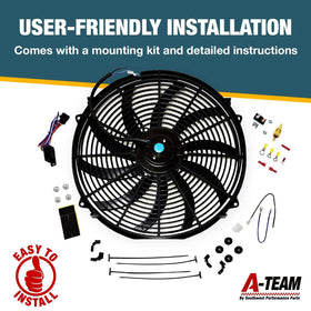 A-Team Performance included mounting hardware and kit pieces for easy installation
