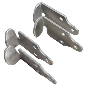 A.A close-up zinc-plated bracket detail showing corrosion resistance and solid construction