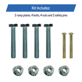 A.A ramp kit plank attachment detail showing how 2x8 or 2x12 boards lock into place
