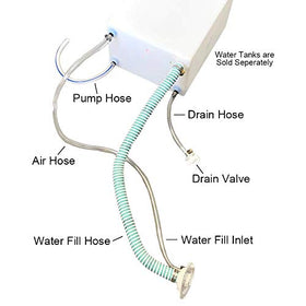 A.A ribbed fill hose close-up highlighting durable texture for easy filling