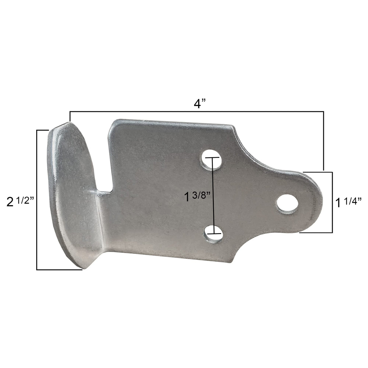 A.A size comparison with ruler showing 4 inch length and 2.5 inch width for fit clarity