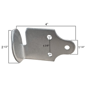 A.A size comparison with ruler showing 4 inch length and 2.5 inch width for fit clarity