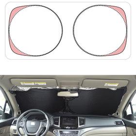 A1 Shades front view unfolded showing full windshield coverage and sun protection