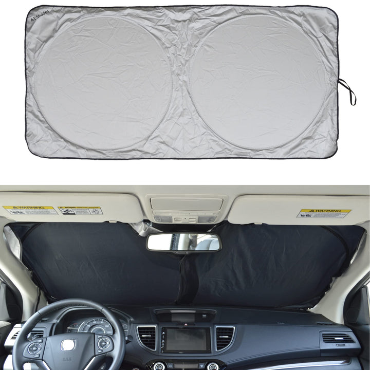 A1 Shades front view packaged showing protective cover and pouch benefit cooling