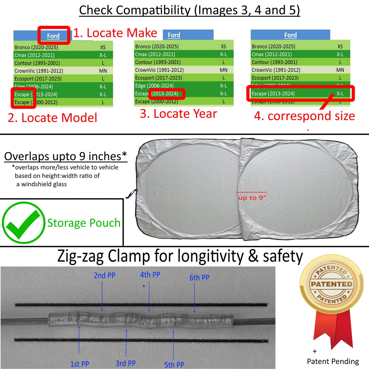 A1 Shades patented clamp detail showing durable attachment benefit
