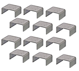 A.A front view of pack of stake pockets showing robust construction and durability