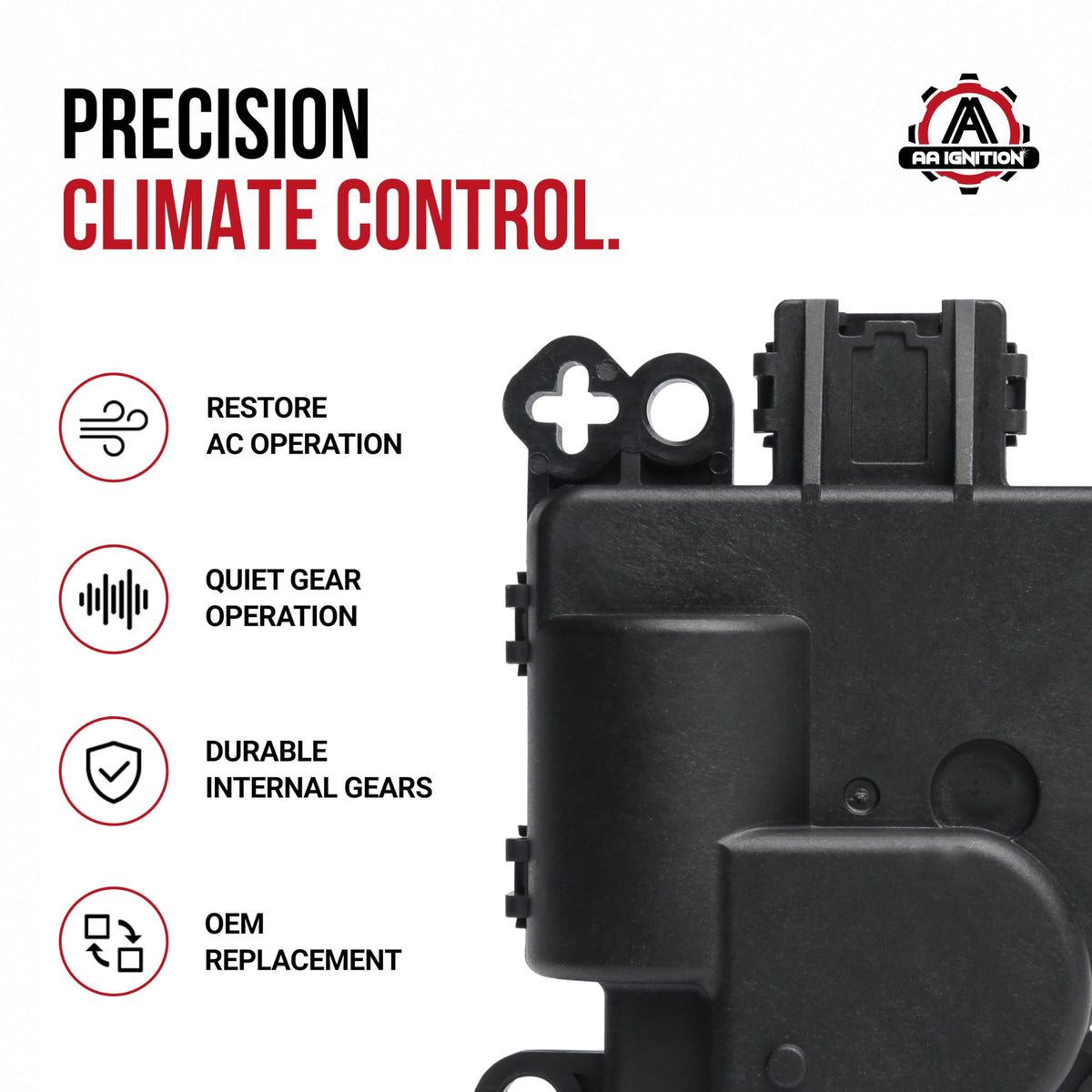 AA Ignition actuator electrical connector detail ensures plug-and-play