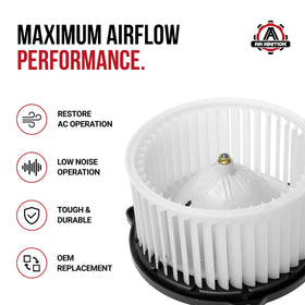 AA Ignition close-up of fan wheel and blades highlighting balanced airflow benefit