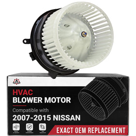 AA Ignition front view blower motor assembly showing mounting points for easy replacement