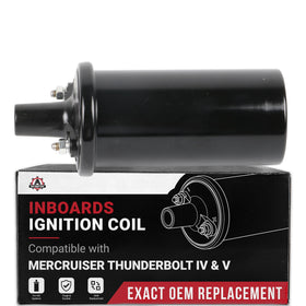 AA Ignition coil front view showing compact marine design and easy installation benefit