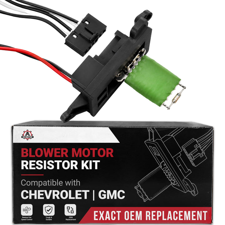 AA Ignition front view lower blower resistor showing full assembly and mounting points for easy swap