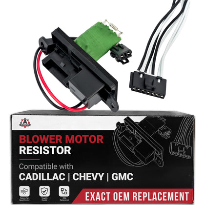 AA Ignition front view of lower HVAC blower motor resistor showing fitment and finish for easy replacement