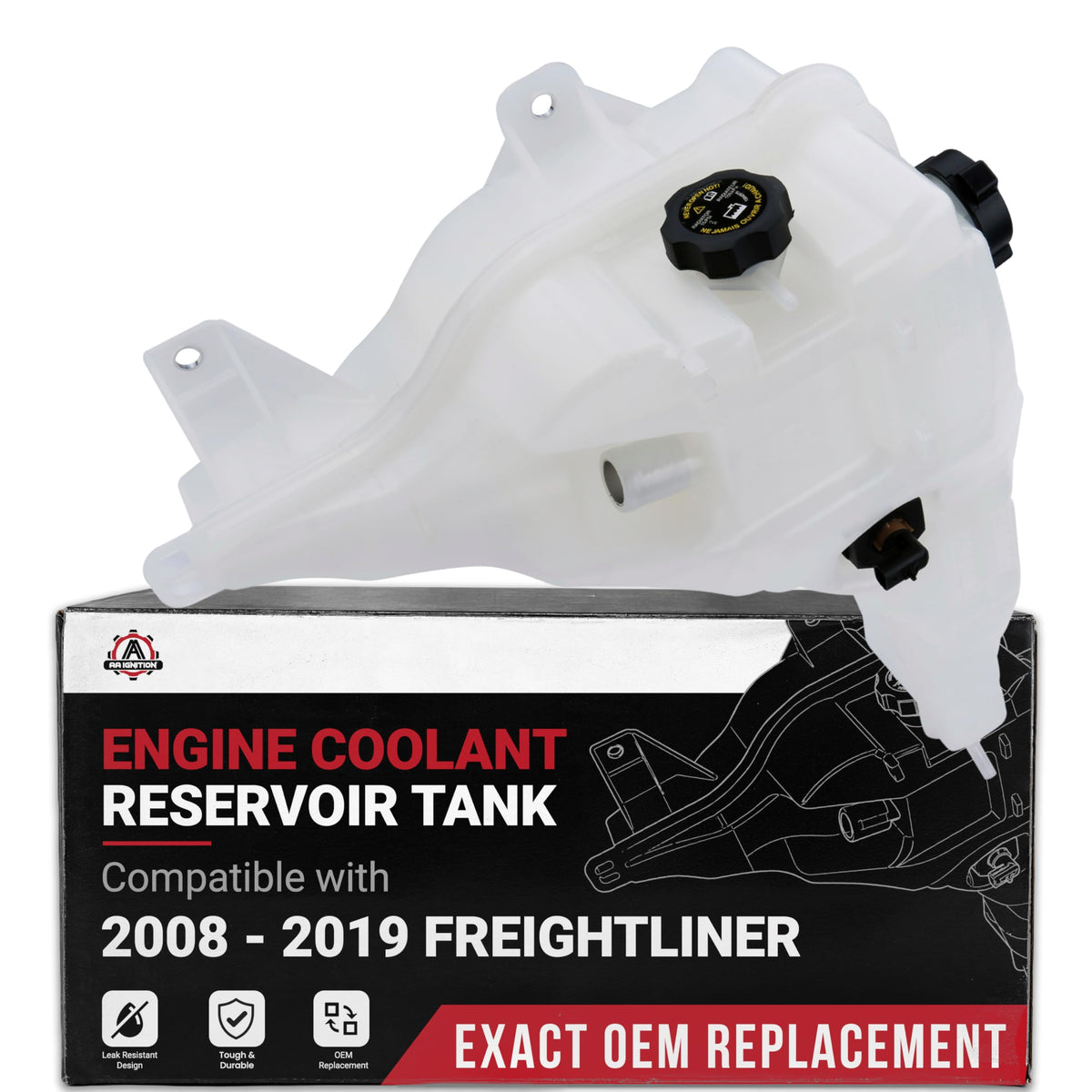 AA Ignition front view reservoir tank showing mounting points and quick inspection benefit