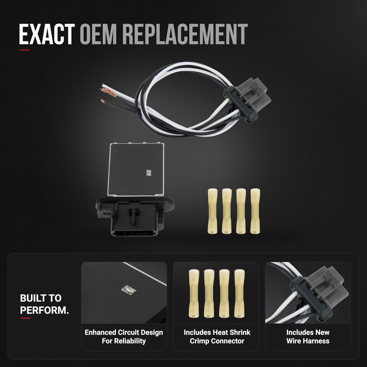 AA Ignition detailed shot of heat-rated resistor elements for durable fan control performance