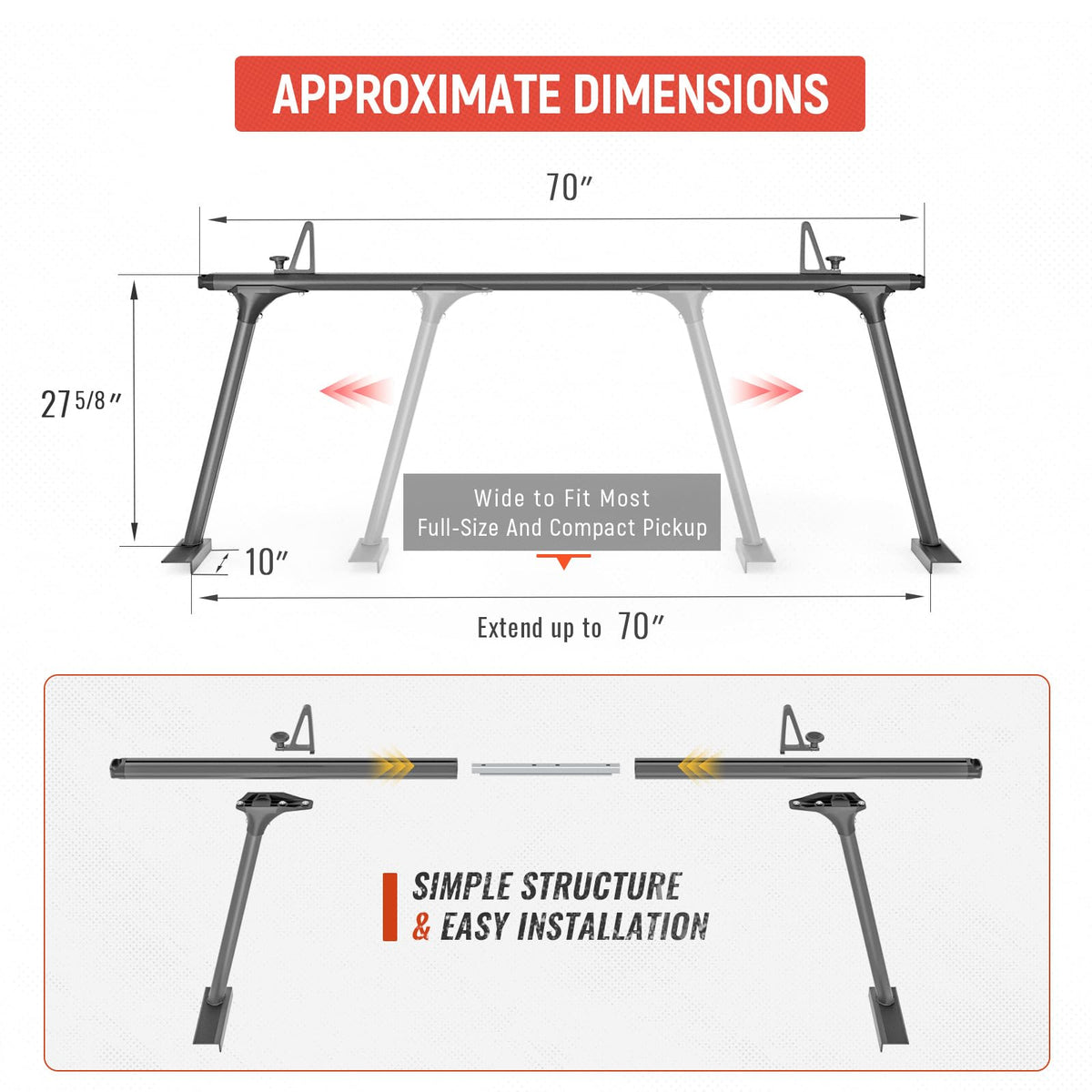 AA-Racks APX25-Lite side profile highlighting low-profile design and load clearance benefit