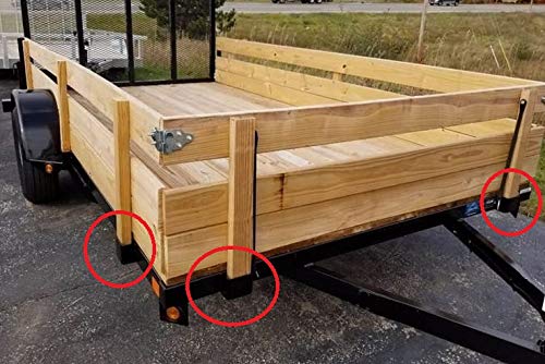A.A welded stake pocket mounted on trailer frame demonstrating solid attachment