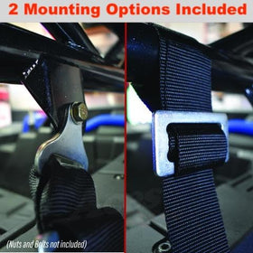 AAAA Aces Racing harness installed in UTV with can holder for quick access