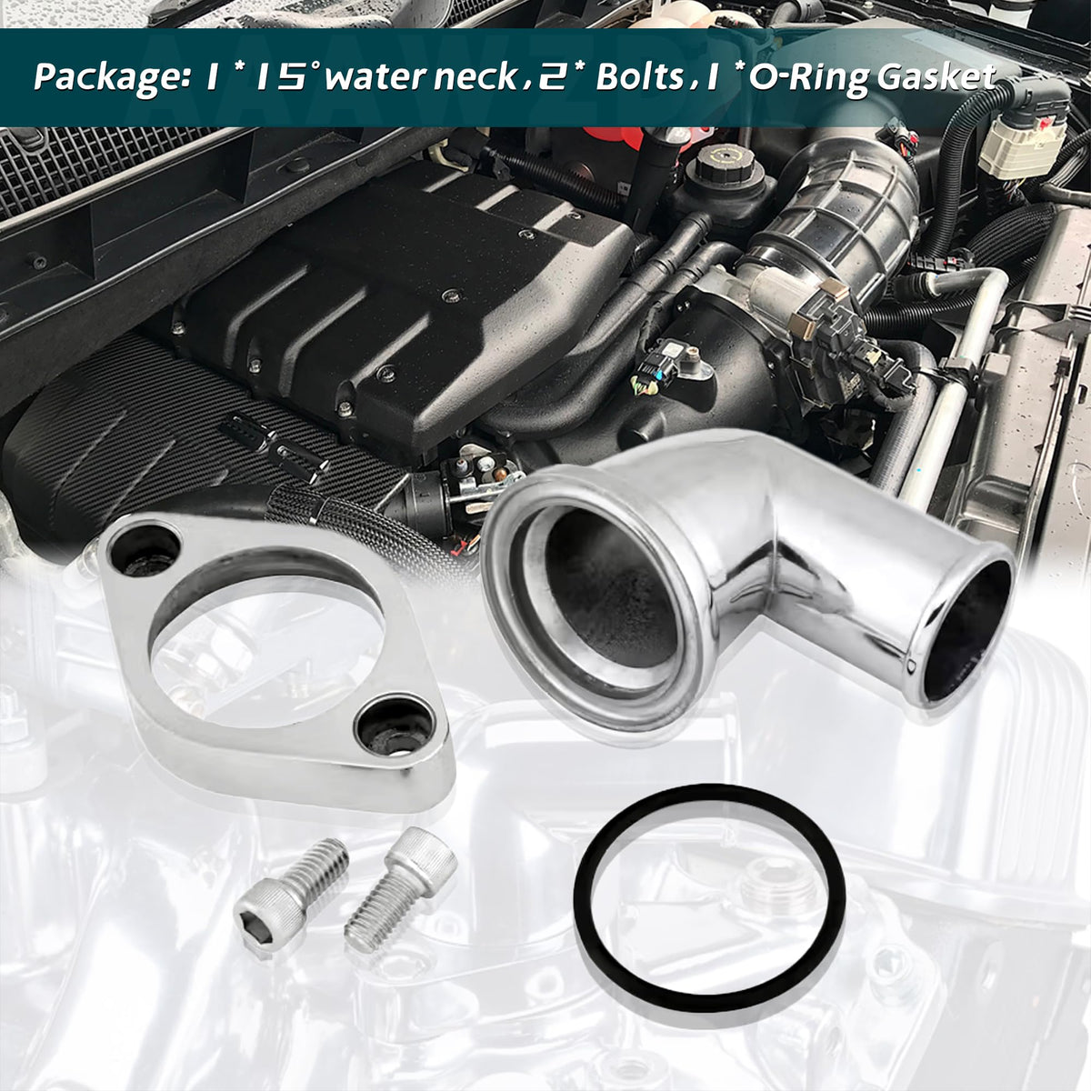 AAAWZDWD polished surface reflective finish resists corrosion and enhances engine bay appearance