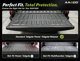 AAGDD tailgate liner detail providing cushioned work surface