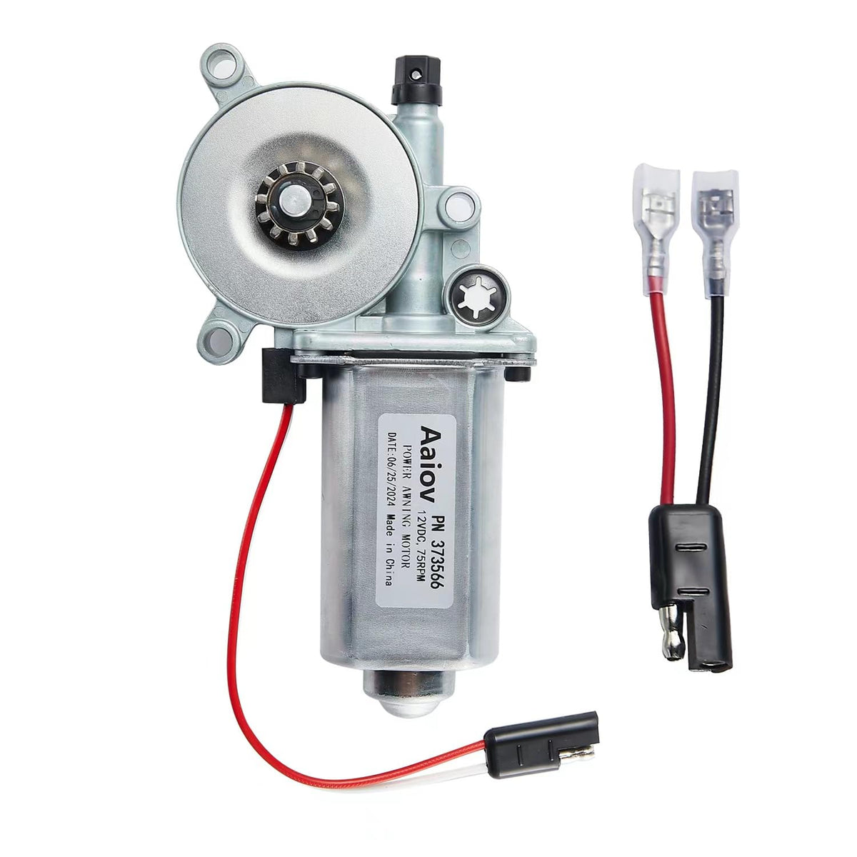 Aaiov motor front view showing mounting flange and fit for quick replacement