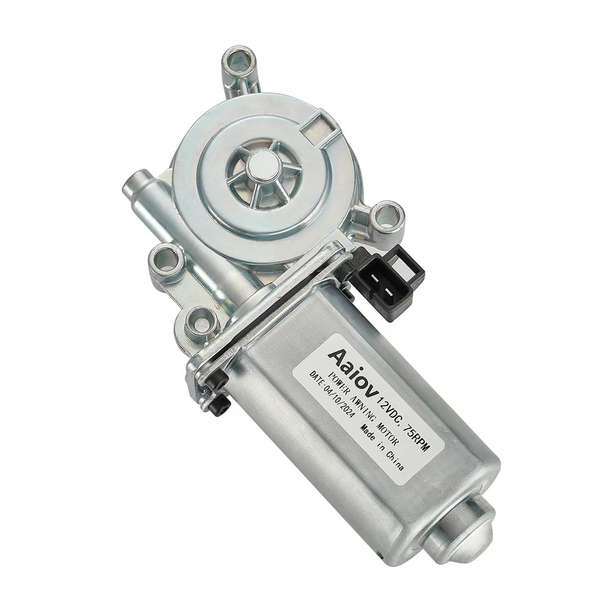 Aaiov awning motor front view showing compact design and easy replacement benefit