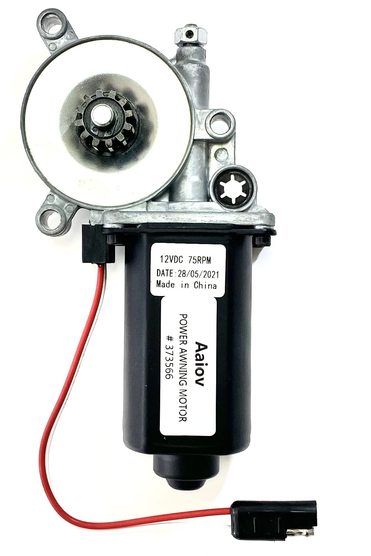 Aaiov front view of replacement awning motor showing compact design and quick installation benefit