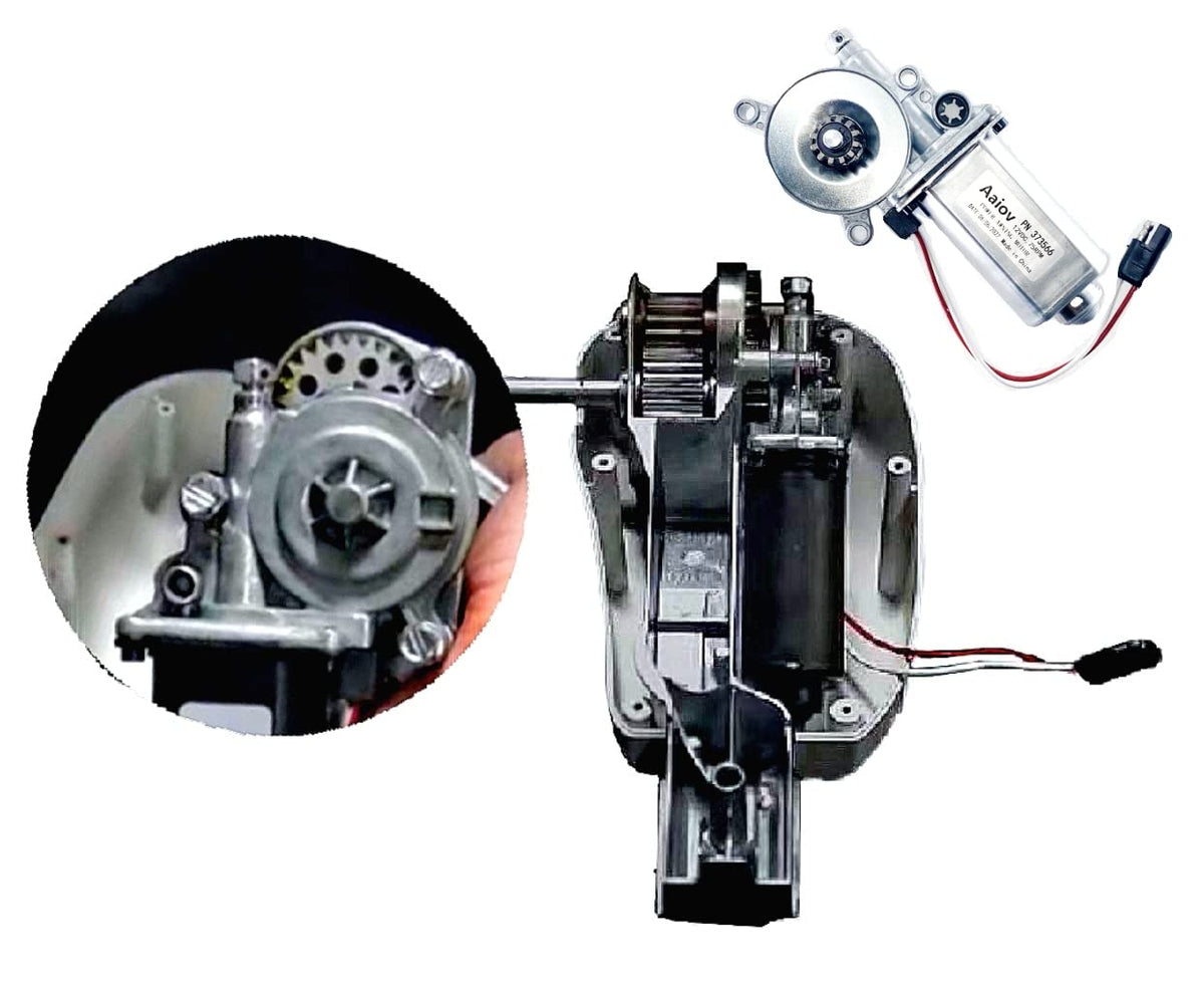 Aaiov motor packaging and label highlighting model numbers and warranty