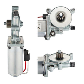 Aaiov motor next to tape measure showing compact size and easy fit