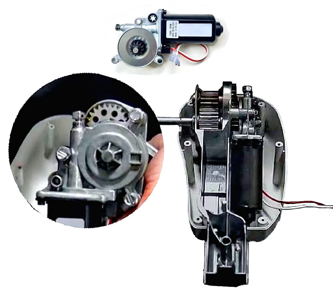 Aaiov motor next to cordless drill showing manual retraction option and scale
