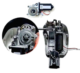 Aaiov motor next to cordless drill showing manual retraction option and scale
