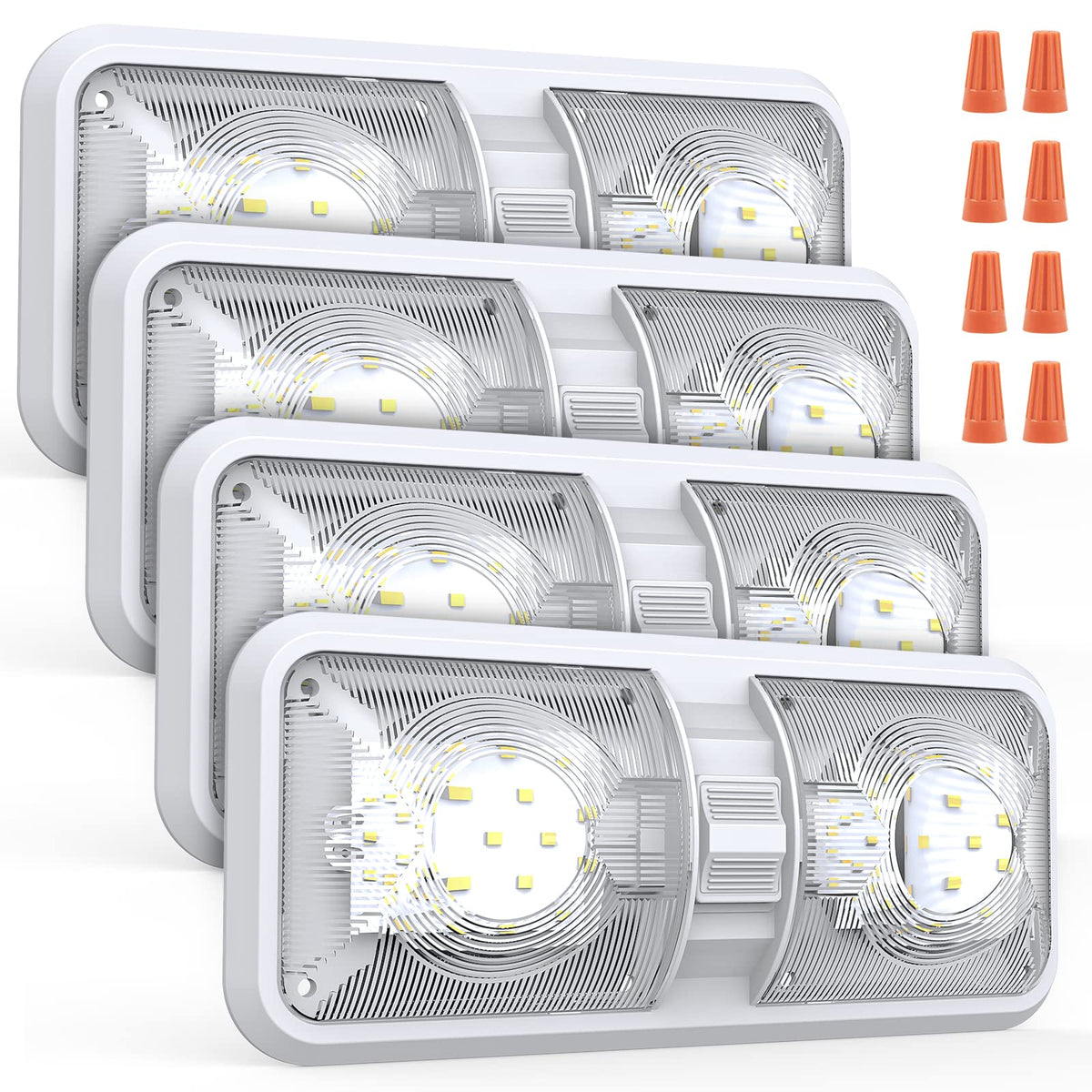 Aaleds front view ceiling dome light showing compact profile and even illumination