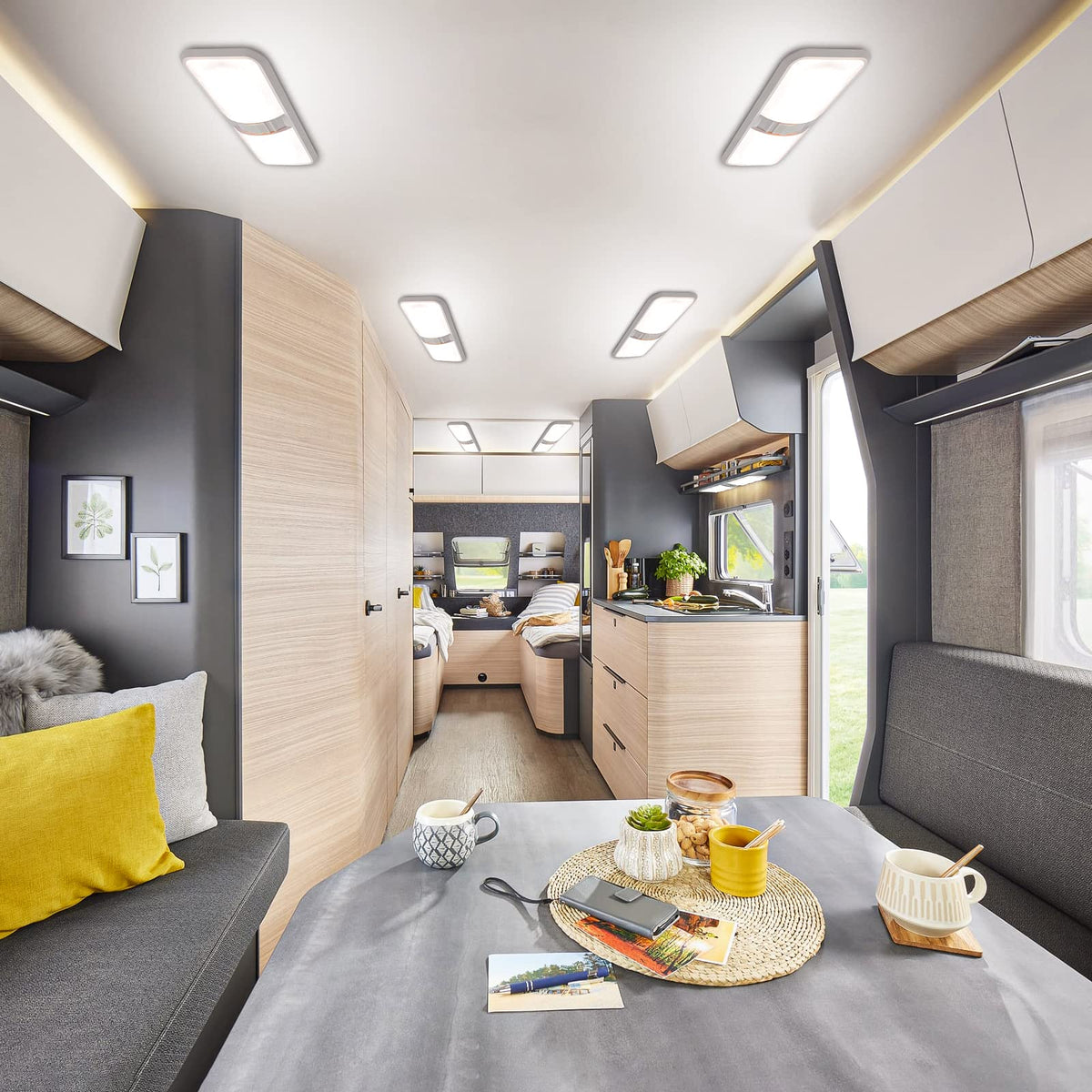 Aaleds lighting a camper interior for reading and focused tasks