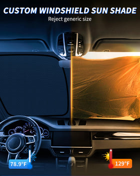 aatoppus installed in Civic windshield demonstrating full coverage and cooler cabin