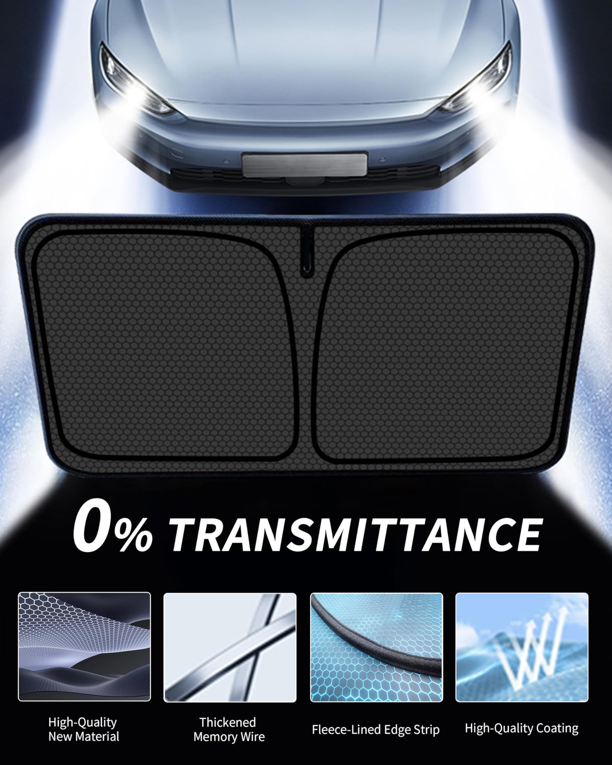 aatoppus installed inside RAV4 demonstrating secure fit and sun glare reduction