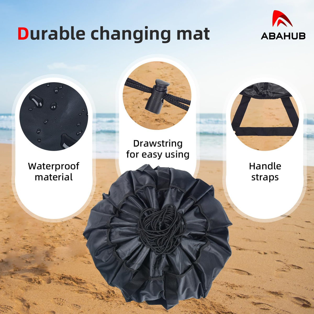 Abahub close-up of waterproof fabric illustrating durable water protection
