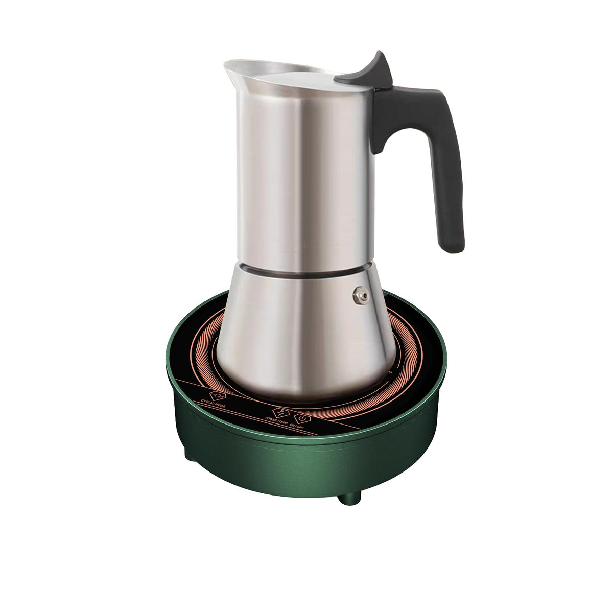 Abangdun front view showing compact induction cooktop for easy travel