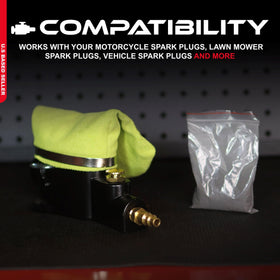 ABN abrasive media pouch with contents for effective carbon removal