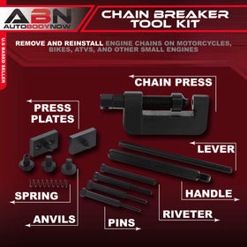 ABN chain press close-up showing hardened-steel alignment and durable build