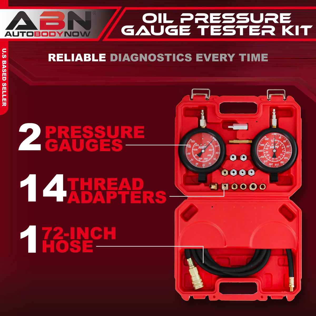 ABN close-up of dual pressure gauges displaying clear markings for accurate reads