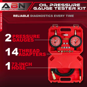 ABN close-up of dual pressure gauges displaying clear markings for accurate reads