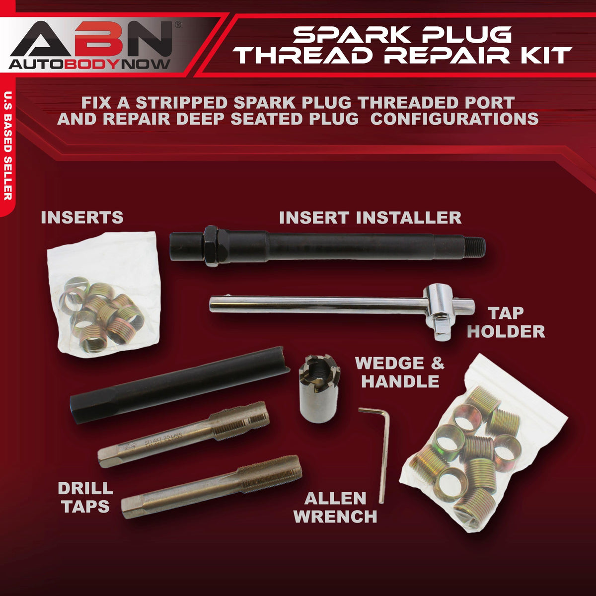 ABN taps and inserts laid out to show kit completeness and readiness