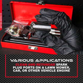 ABN kit in use on a lawn mower engine showing on-site repair advantage