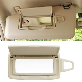 Abodvu front view light beige visor cover showing OEM fit and clean finish