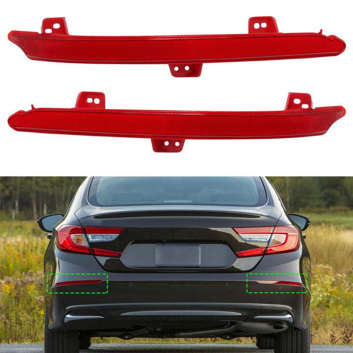 Abodvu front view of red rear reflector showing exact fit and finish