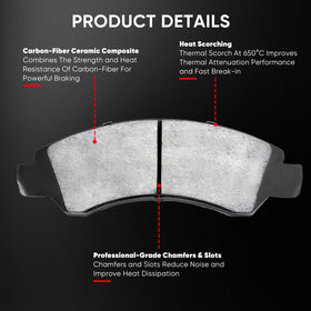 ABROML pad profile close-up highlighting ceramic compound and durable stopping power
