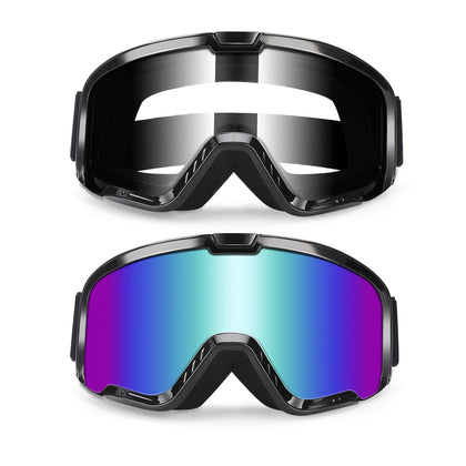 abtong front view packing showing two goggles and clear benefit durable protection