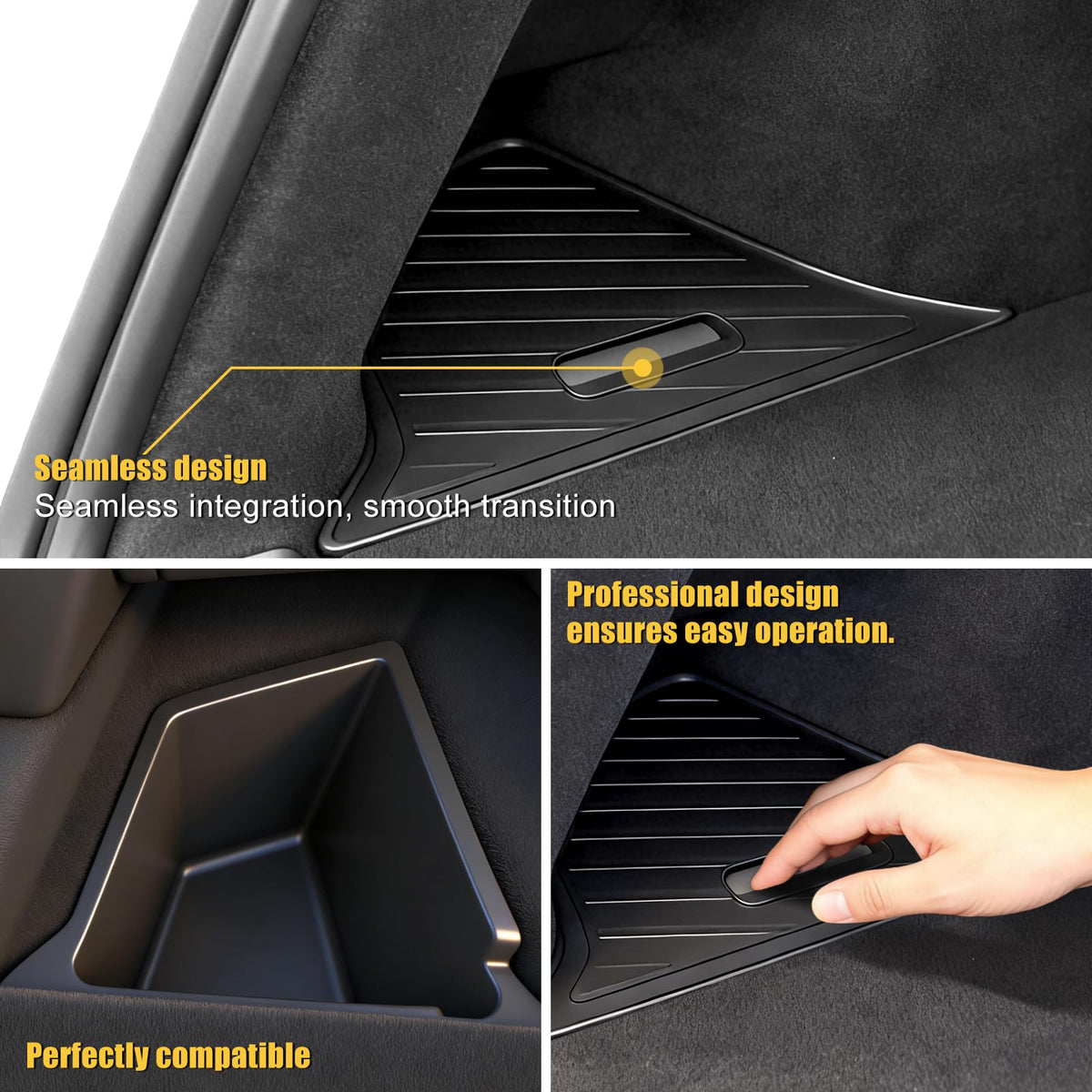 Abvesi ABS lid detail matching Model Y Juniper interior for seamless look
