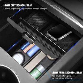 Abvesi armrest hidden storage open to reveal secure, concealed valuables compartment