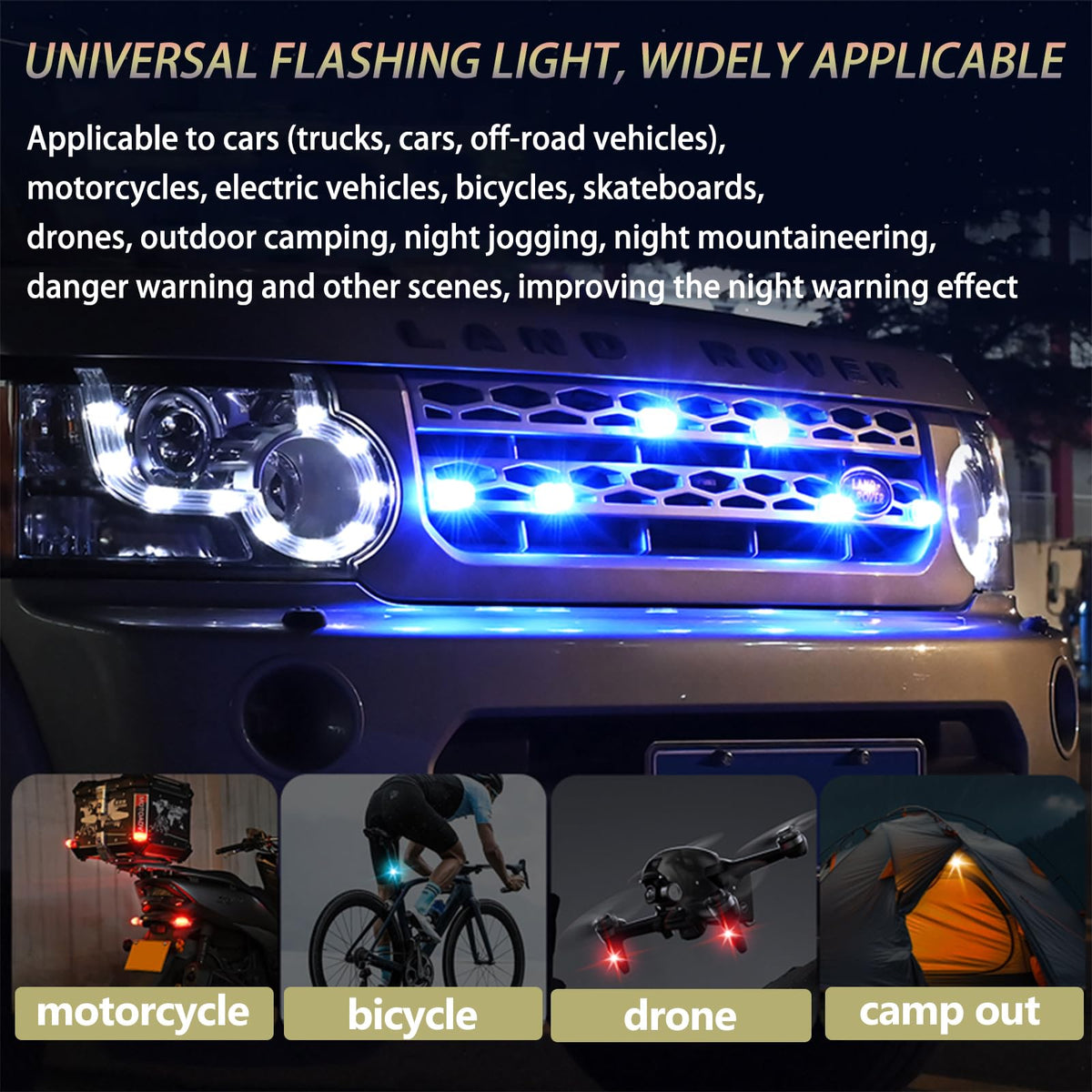 ABYRKVE close-up of LED lens and texture highlighting durable construction and clarity