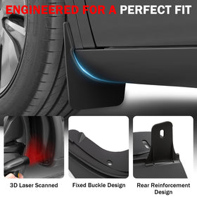 Abystar installed on rear right wheel showing spray deflection and paint protection benefit